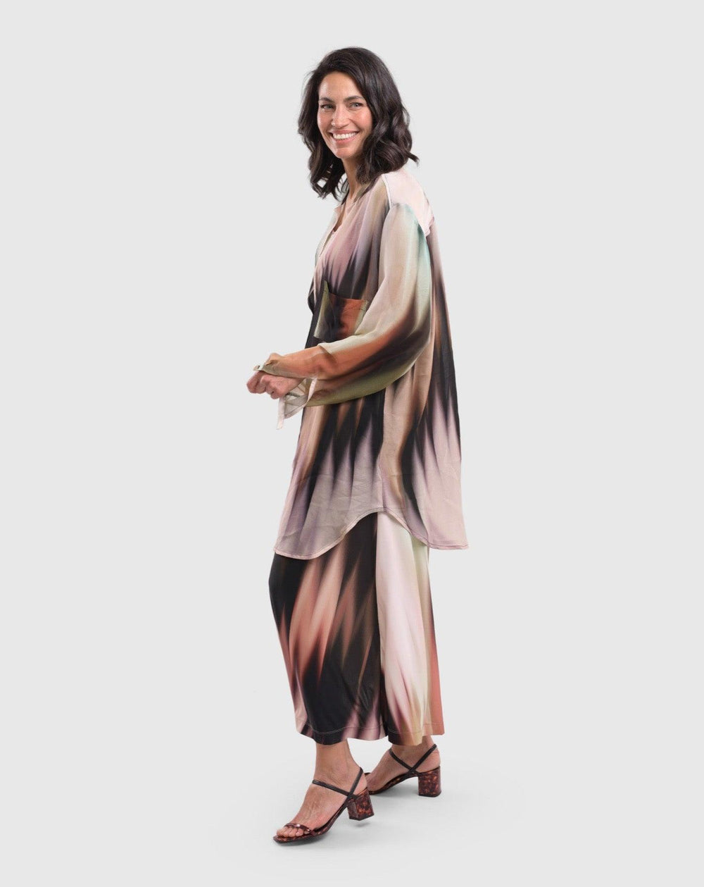 Breathe Tunic Blouse, Plume - Alembika Designer Women's Clothing