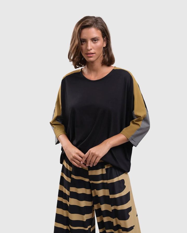 Tekbika Dolman Top, Mustard