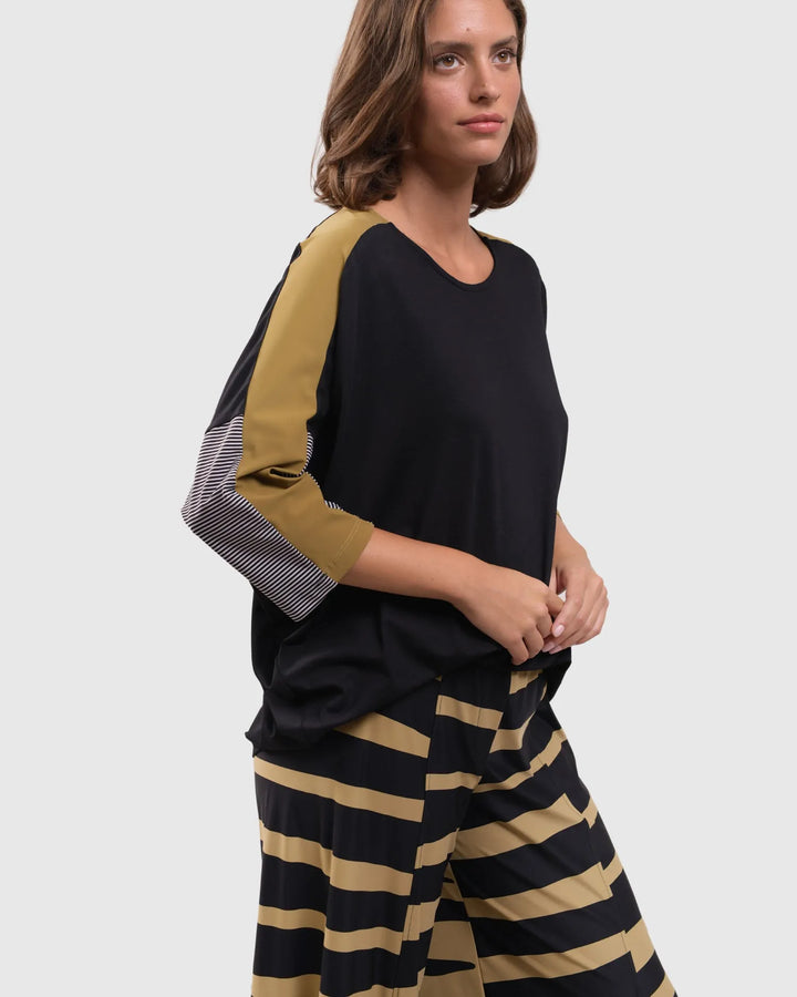 Tekbika Dolman Top, Mustard