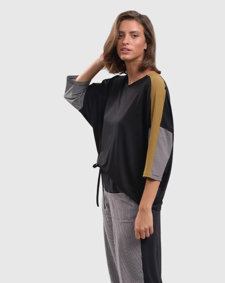 Tekbika Dolman Top, Mustard