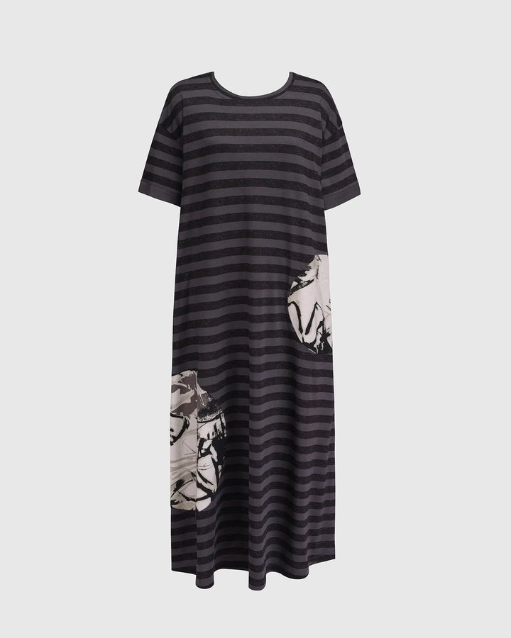 Urban Stripe Maxi Dress, Moon
