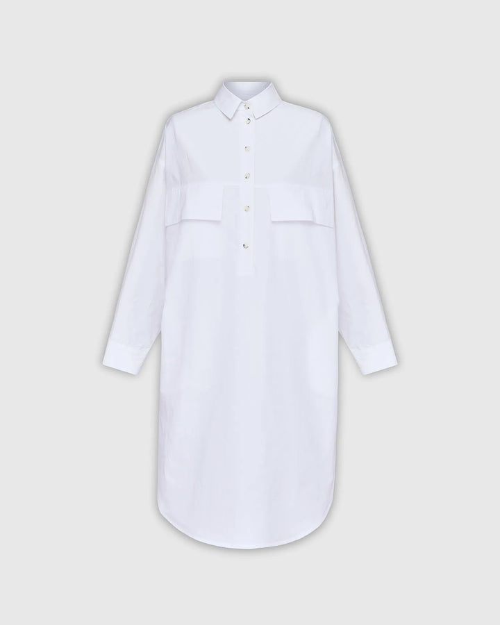 Urban Crisp Tunic Dress, White