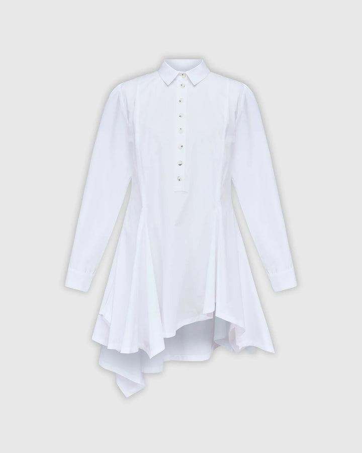 Urban Angle Tunic Top, White