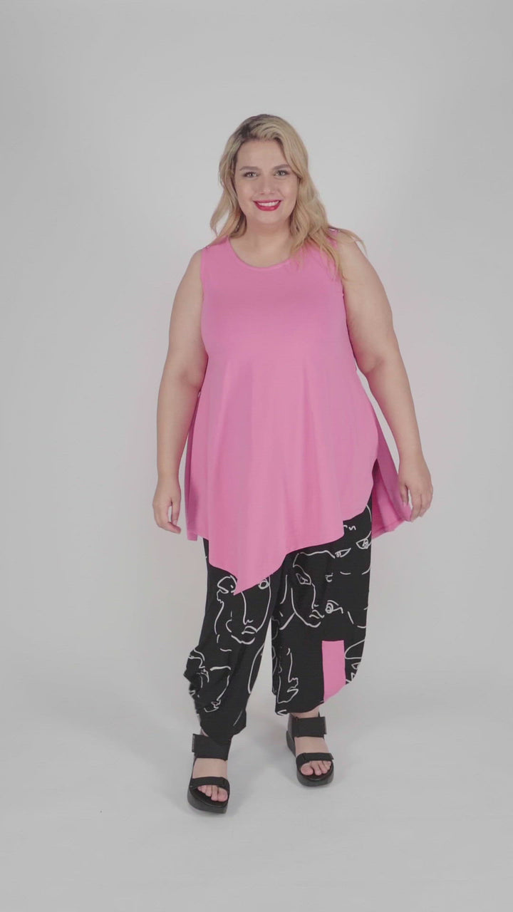 Ani Sleeveless Tunic Top, Bazooka