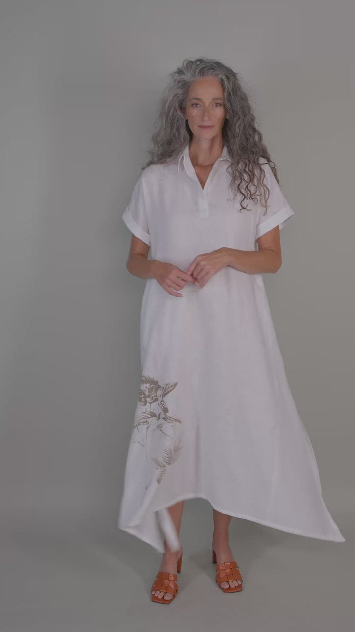 Summer Rose Maxi Dress, White