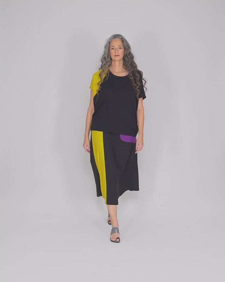 Tekbika Swing Maxi Skirt, Multi/yellow