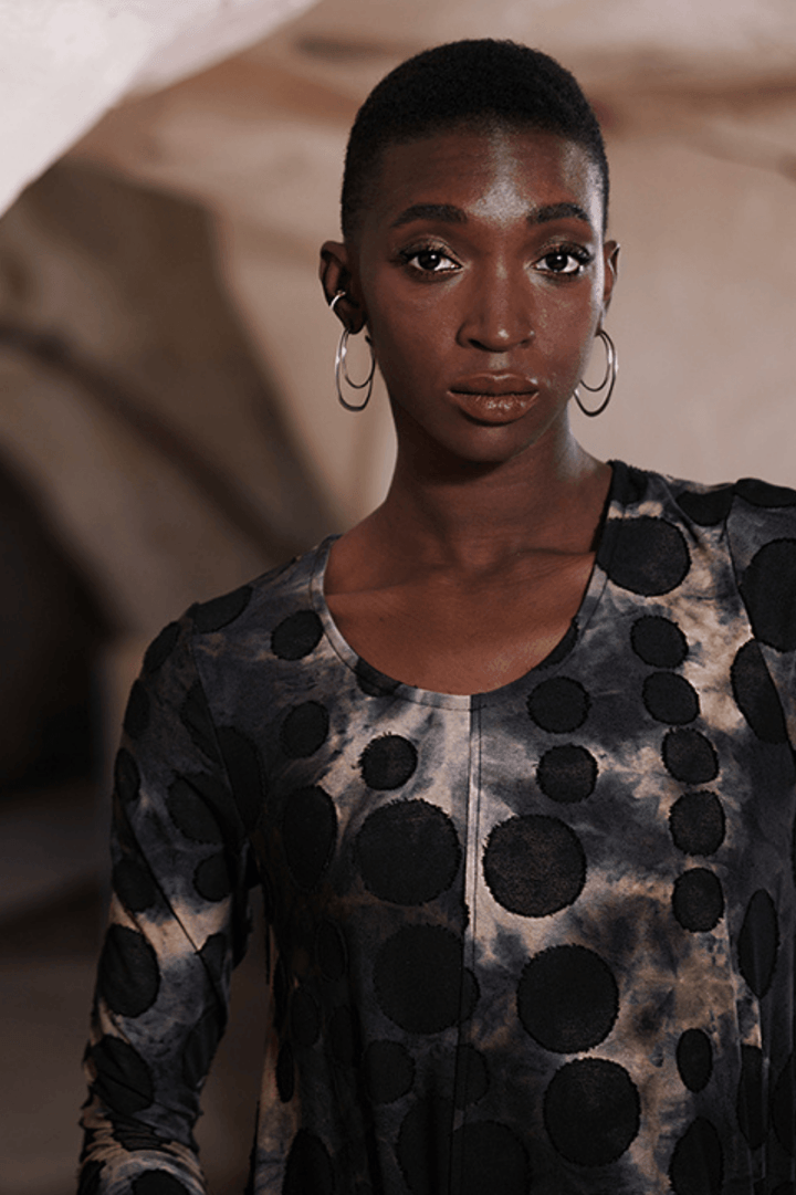 Echo Asymmetry Dress, Coffee - Alembika Designer Women's Clothing