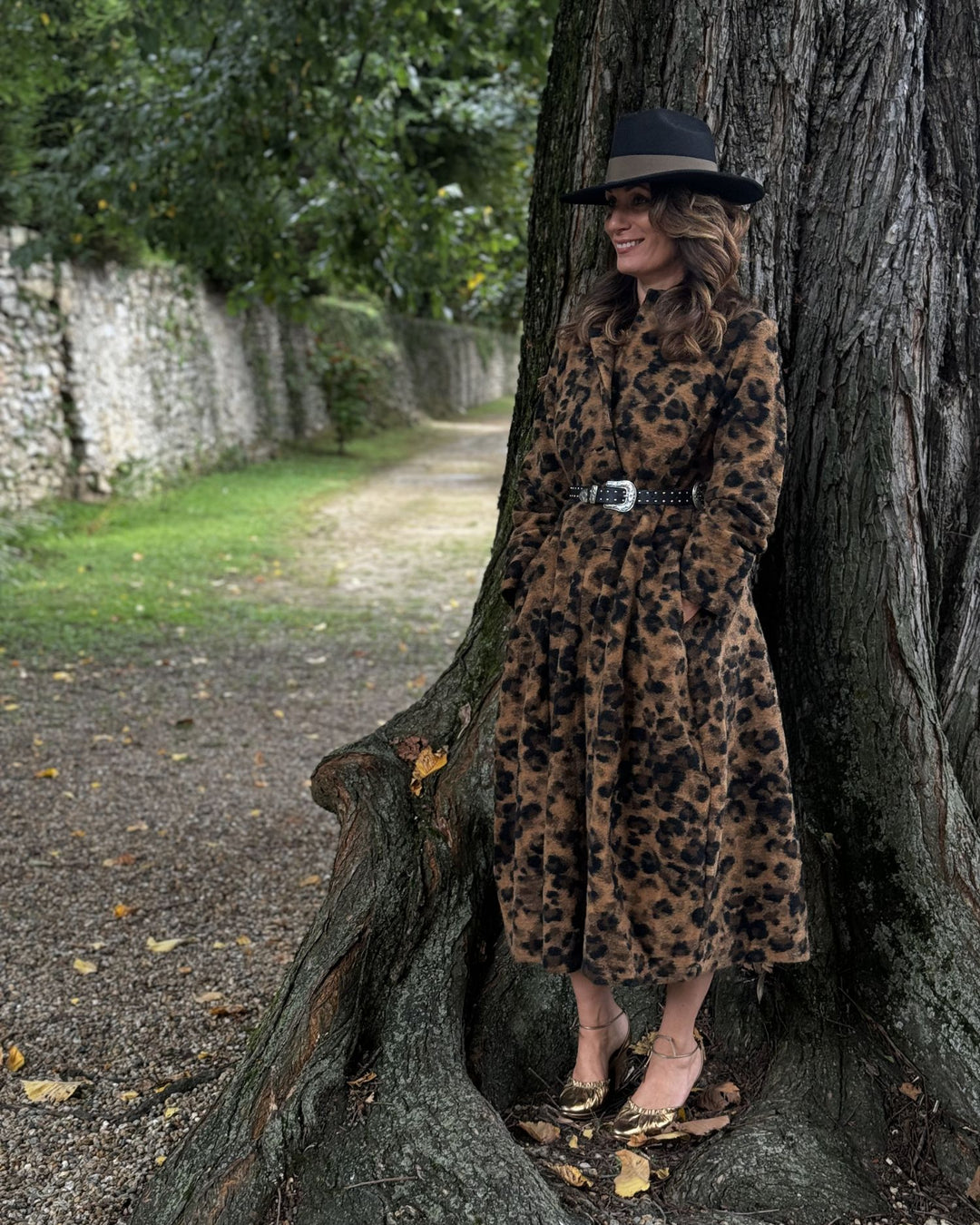 Blondie Cocoon Coat, Leopard