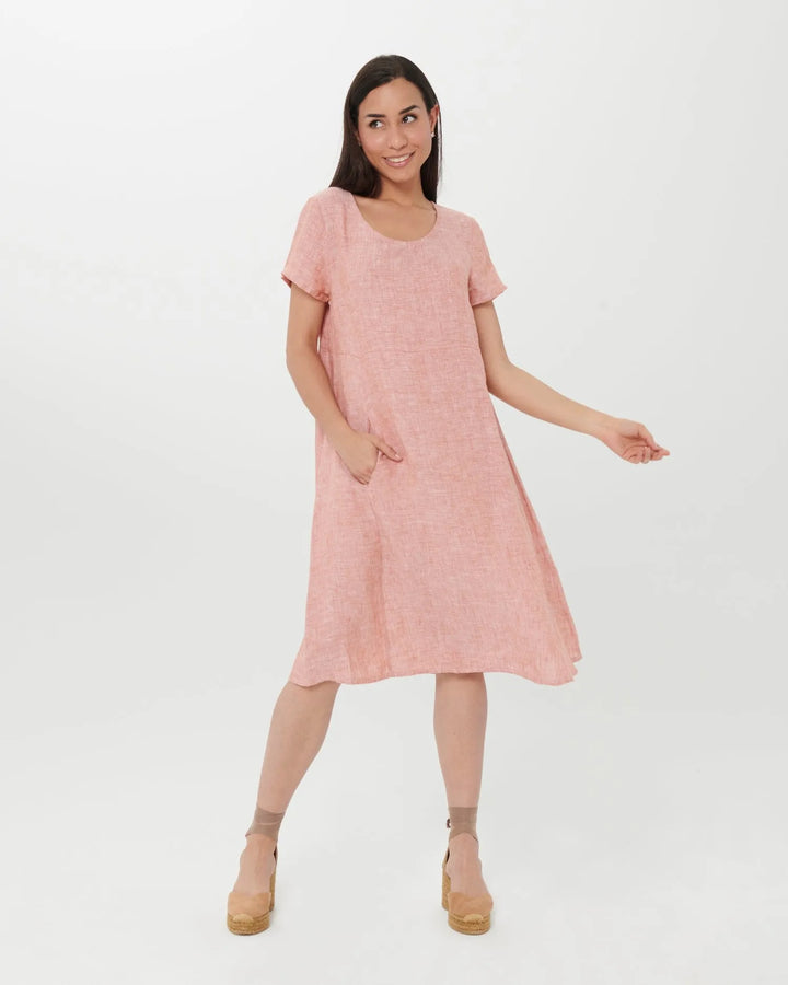 Blueberry Primavera T-Shirt Dress, Orange