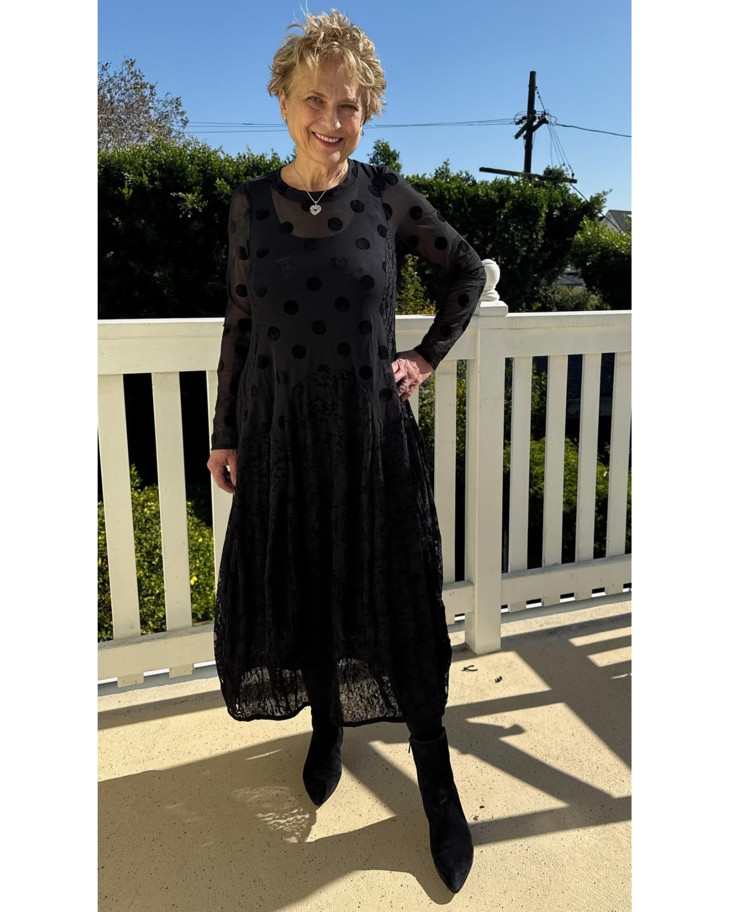 Jolie Mesh Cocoon Dress, Black – Alembika U.S.