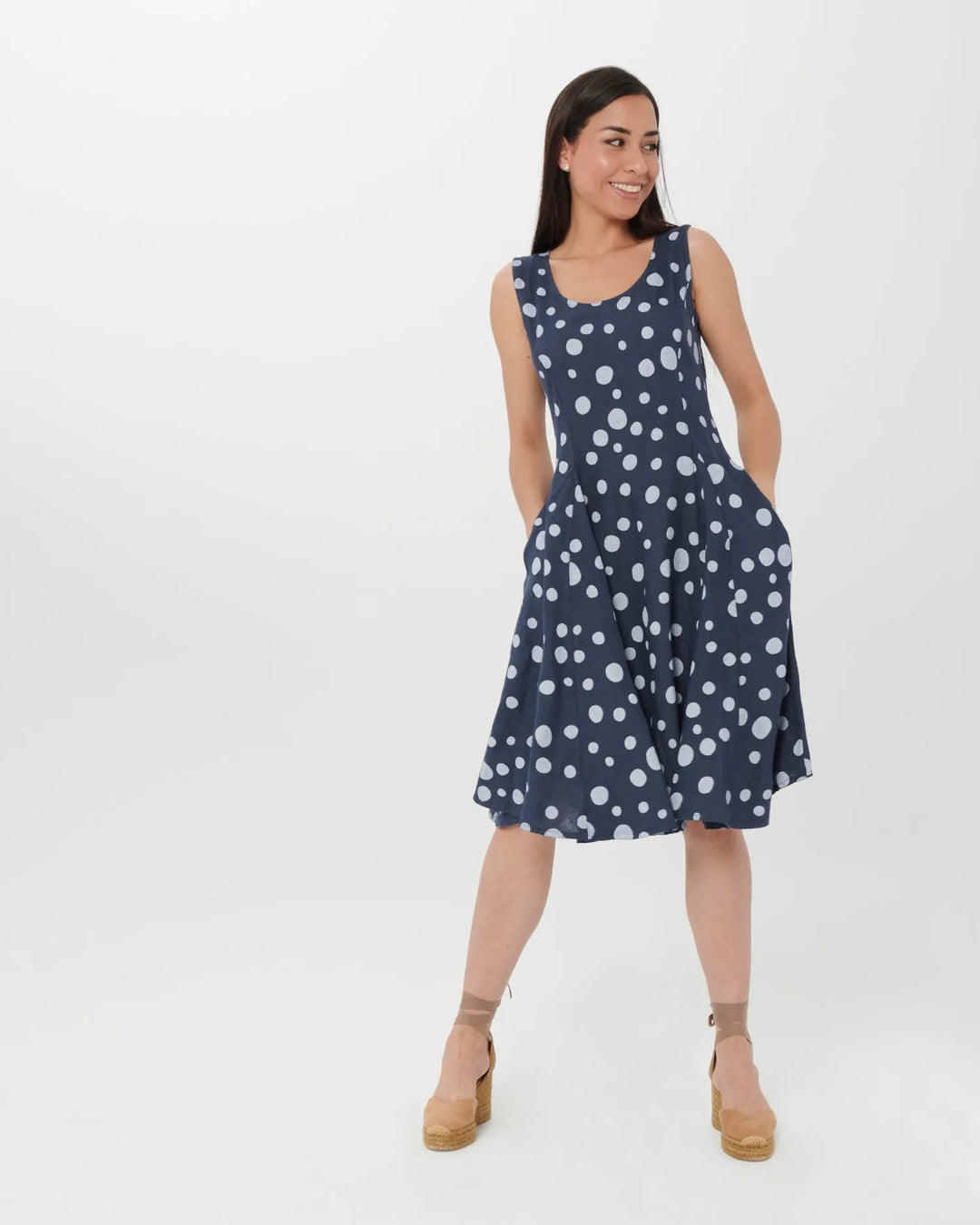 Blueberry Venezia Circle Dress, Navy