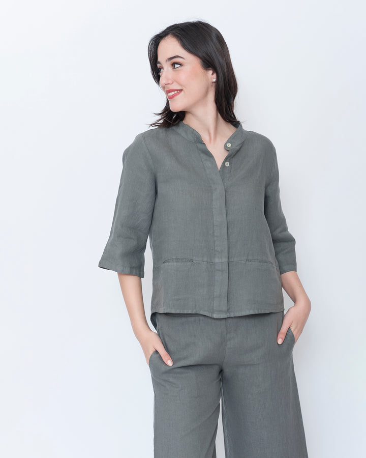 Blueberry Heritage Shirt, Slate