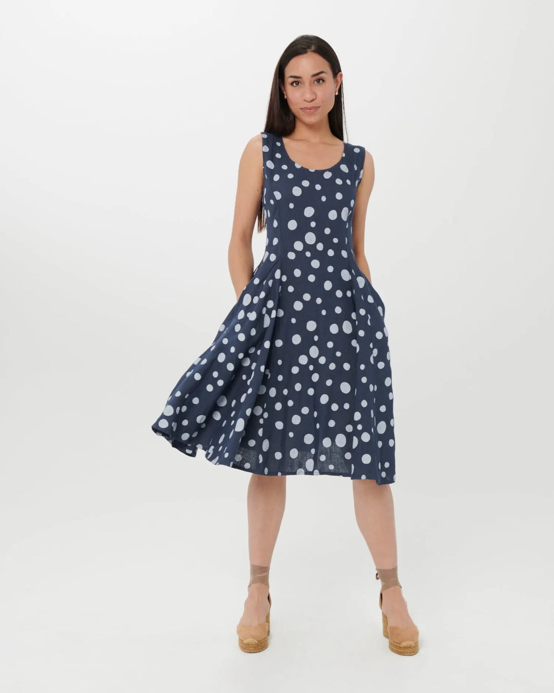 Blueberry Venezia Circle Dress, Navy