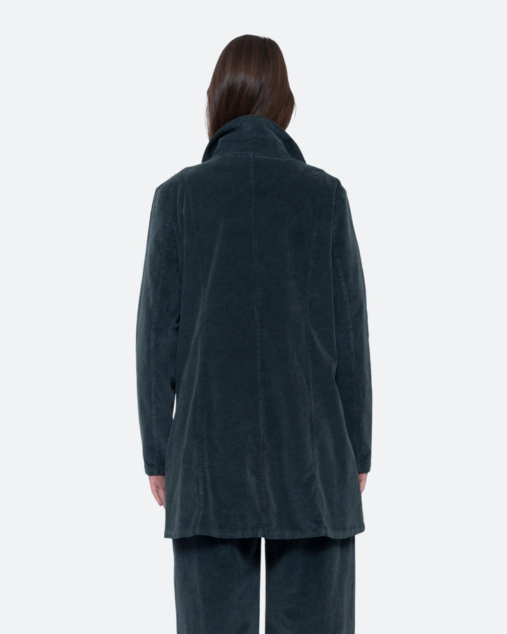 Blueberry Cord Midi Jacket, Anthracite