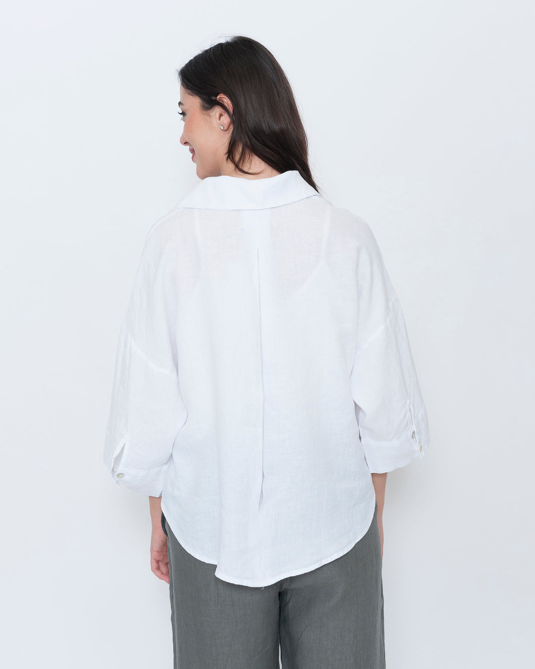 Blueberry Flow Shirt, White