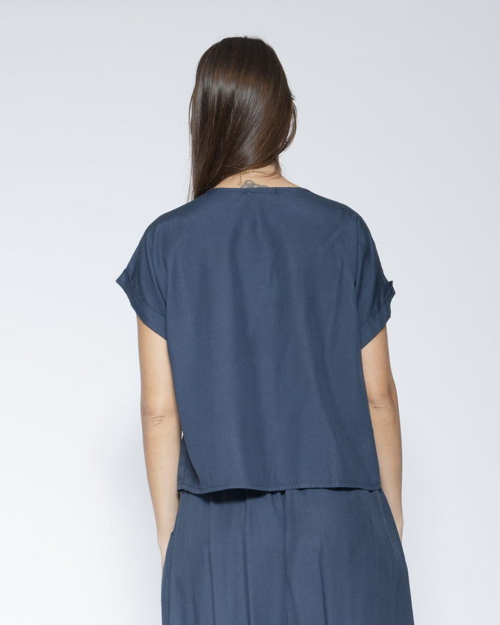 Blueberry Linger Top, Navy