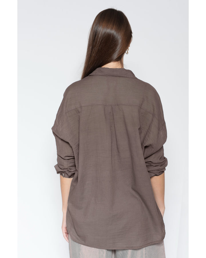 Blueberry Airy Shirt, Latte