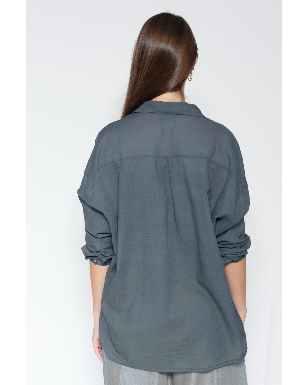 Blueberry Airy Shirt, Slate