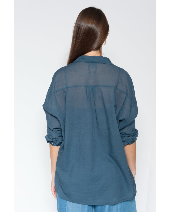 Blueberry Airy Shirt, Navy