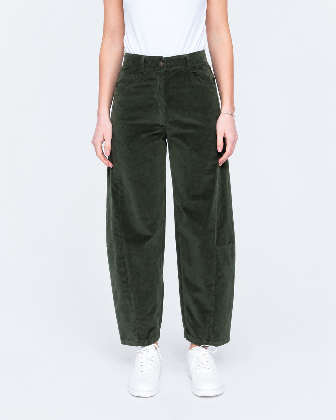 Blueberry Cord Tulip Trouser, Moss