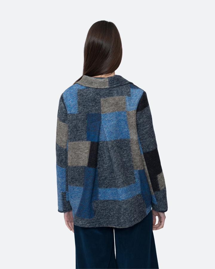 Blueberry Patchwork Peacoat, Blue/Grey