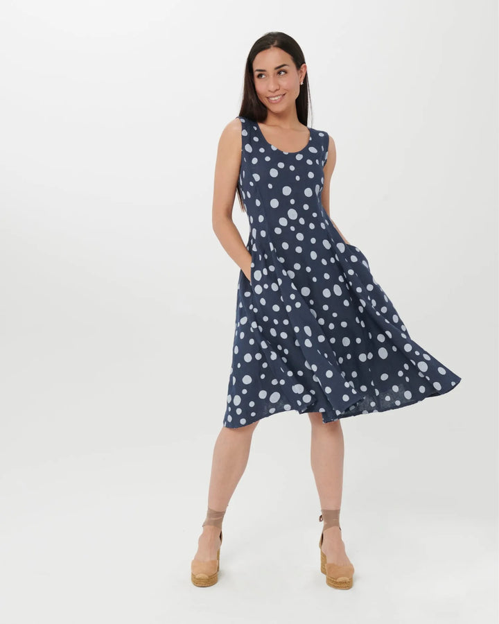 Blueberry Venezia Circle Dress, Navy