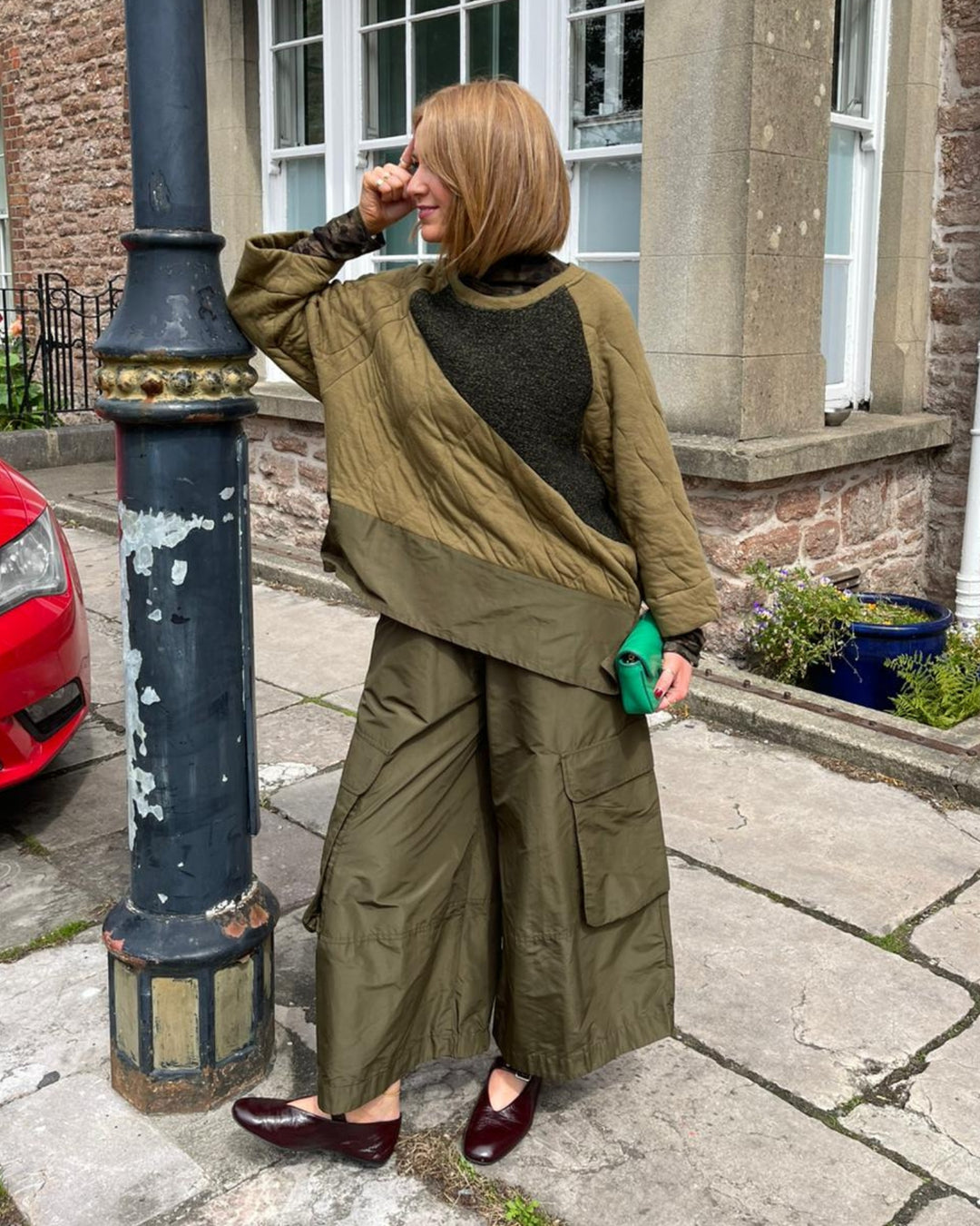 Urban Wide Cargo Pants, Khaki