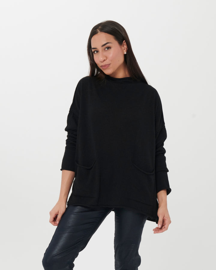 Ozai N Ku Techie Sweater Top, Black