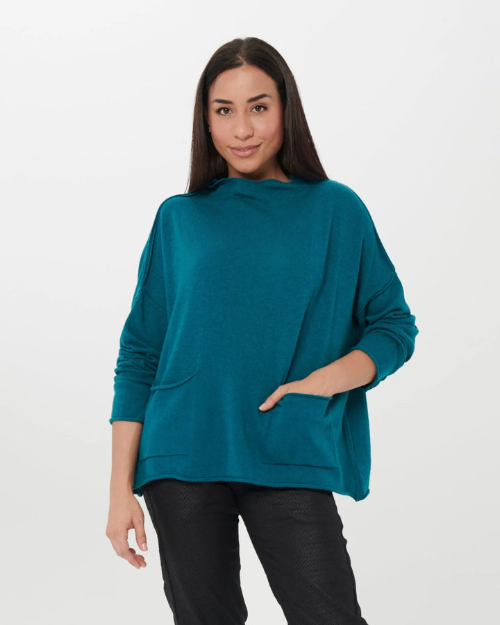 Ozai N Ku Techie Sweater Top, Petrol