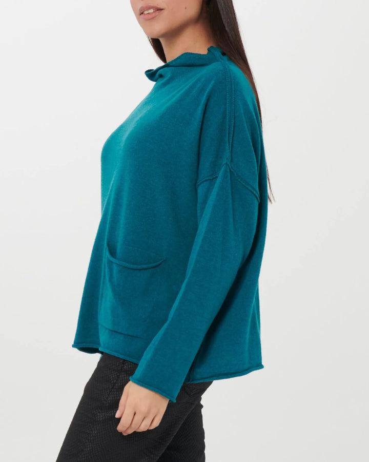 Ozai N Ku Techie Sweater Top, Petrol