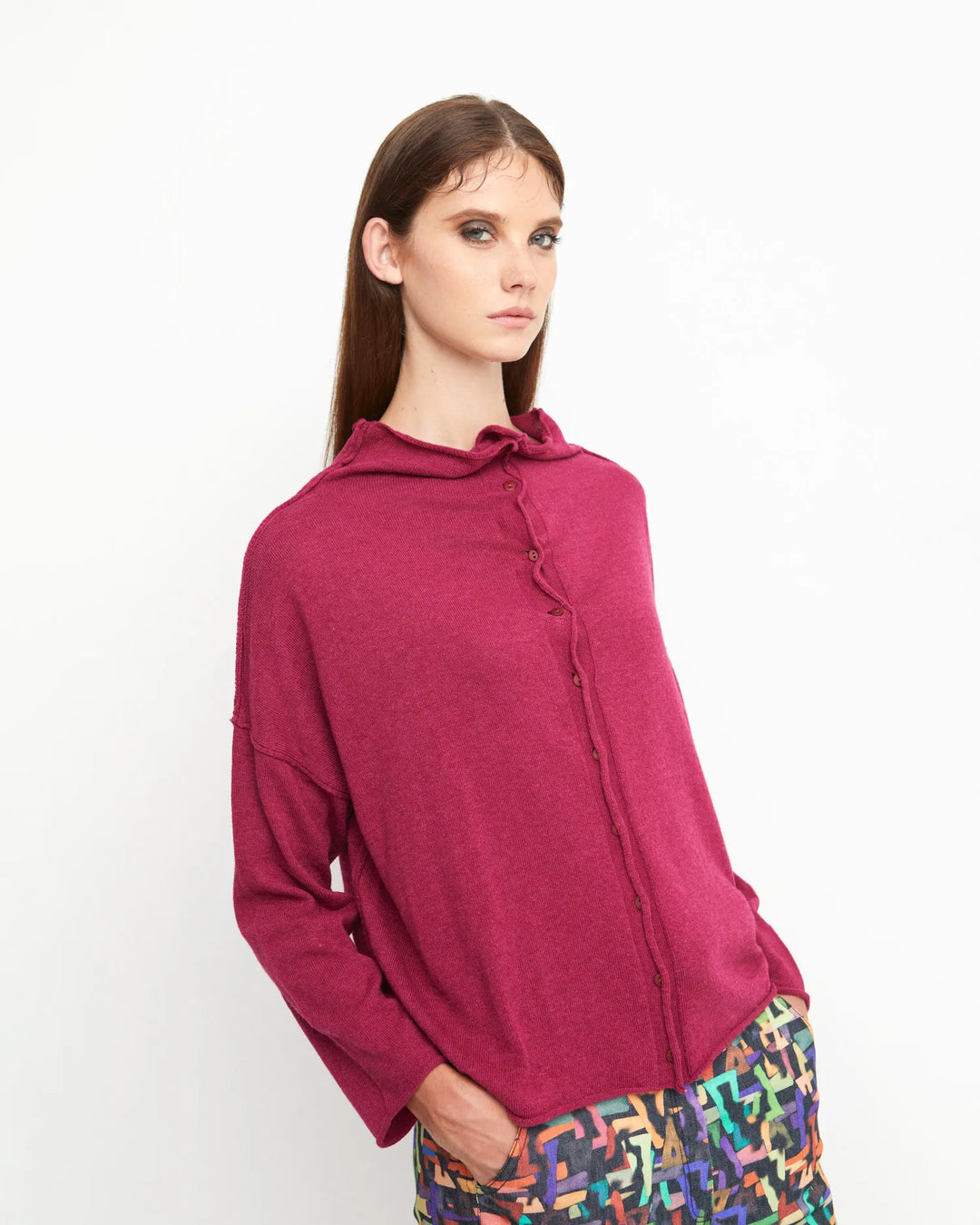 Ozai N Ku Idealist Cardigan, Ruby