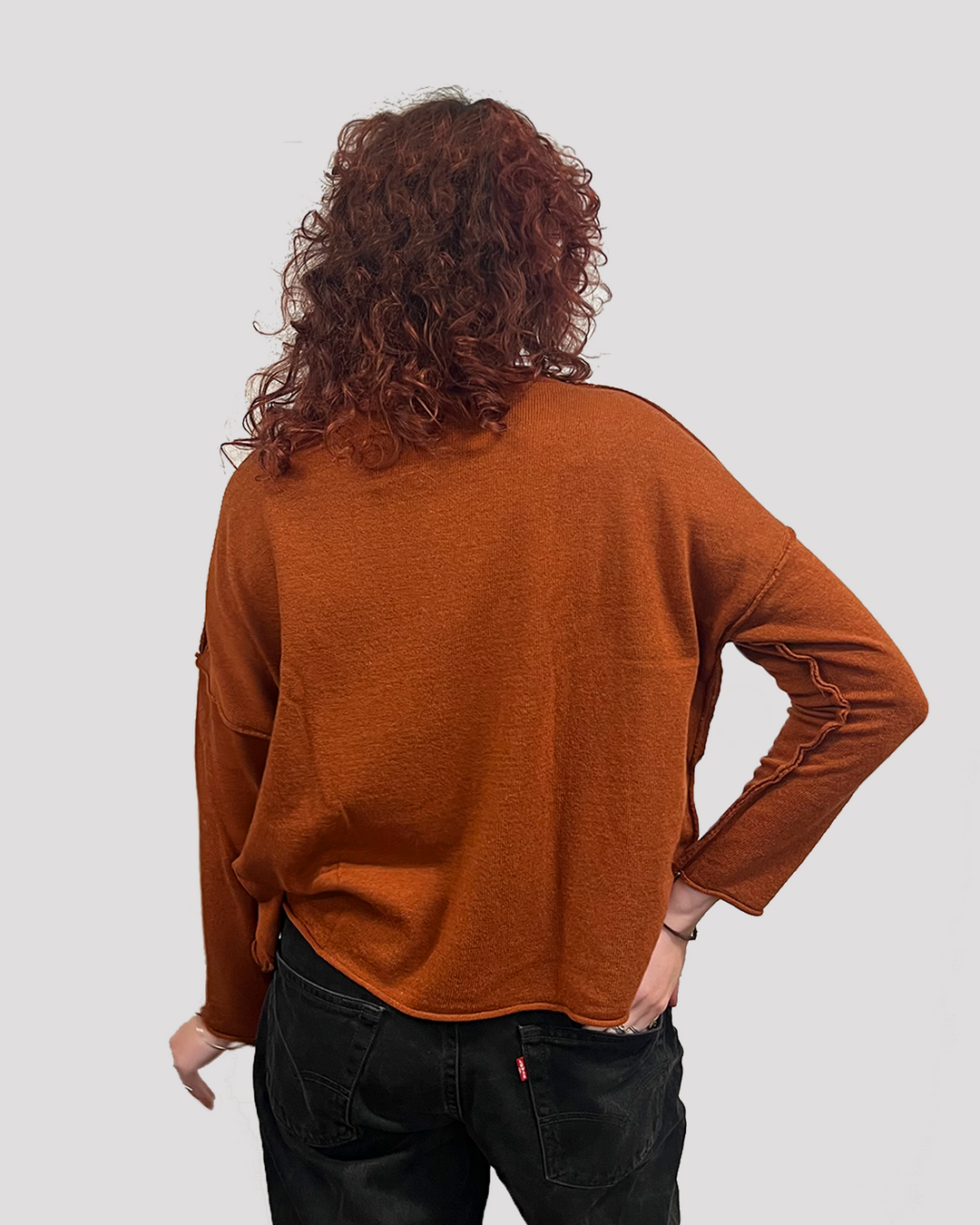 Ozai N Ku Techie Sweater Top, Rust