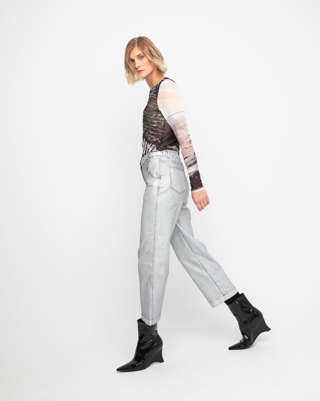 Ozai N Ku Space Jeans, Silver