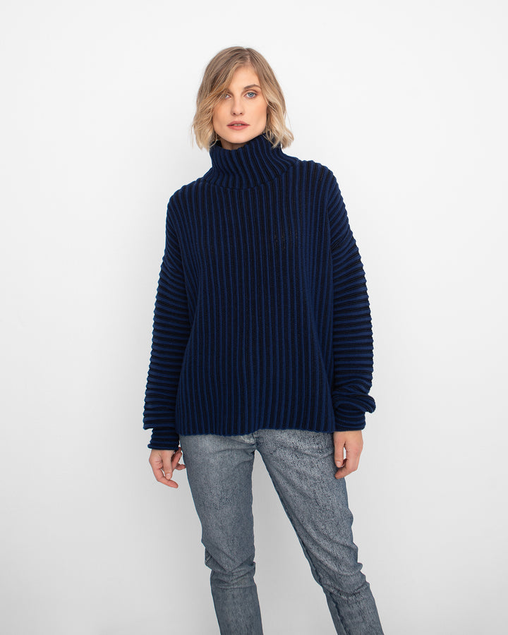 Ozai N Ku Fisherman Sweater, Blue