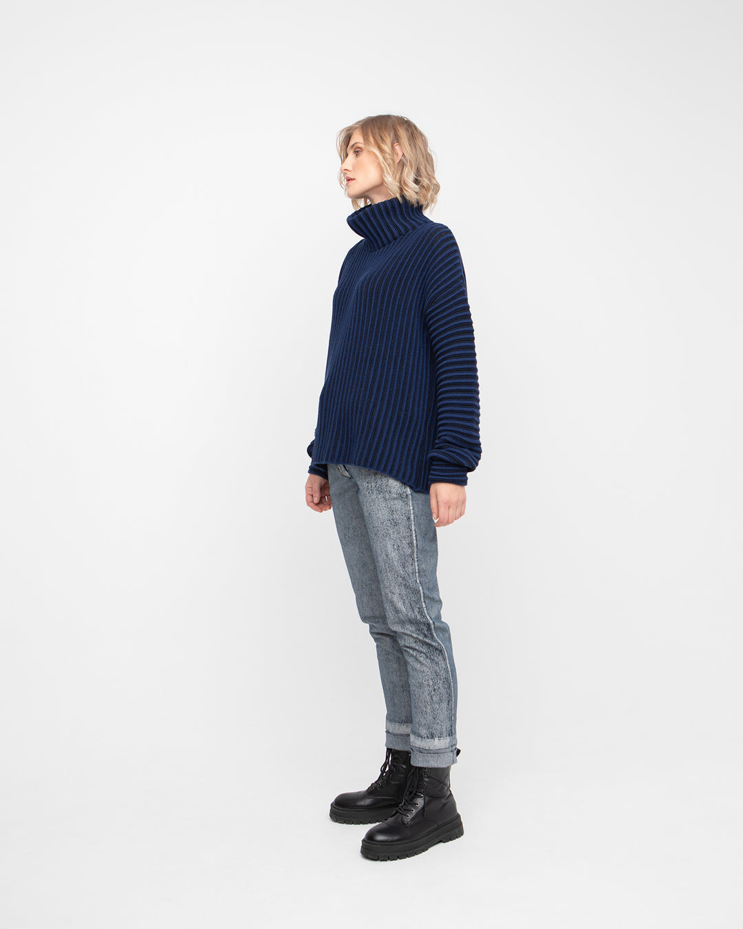 Ozai N Ku Fisherman Sweater, Blue