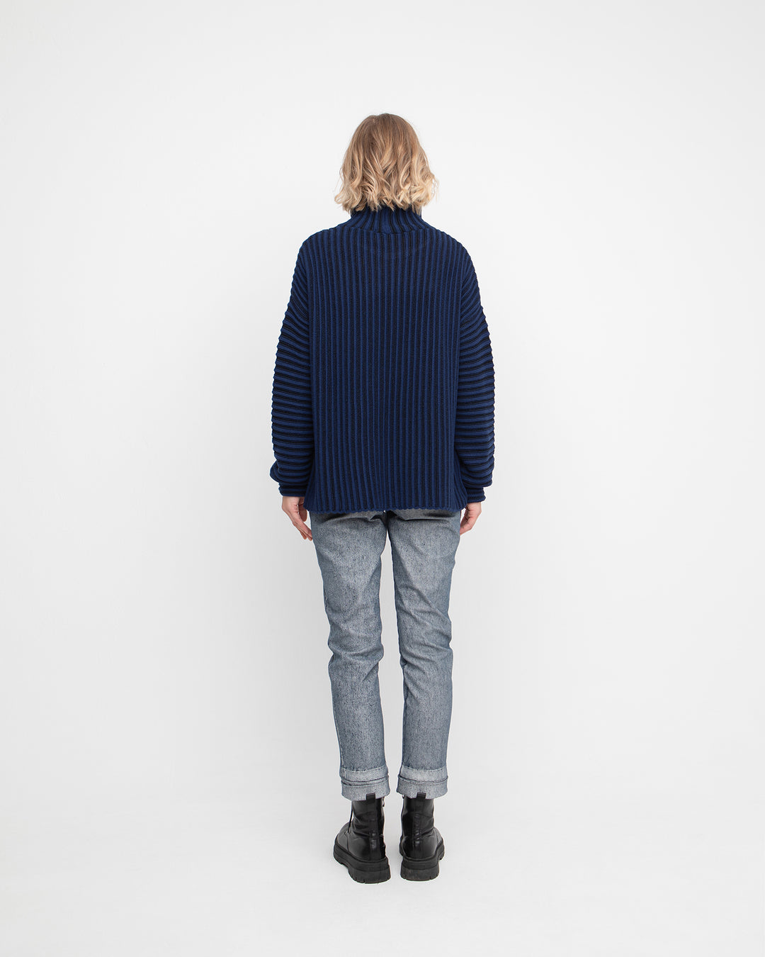 Ozai N Ku Fisherman Sweater, Blue