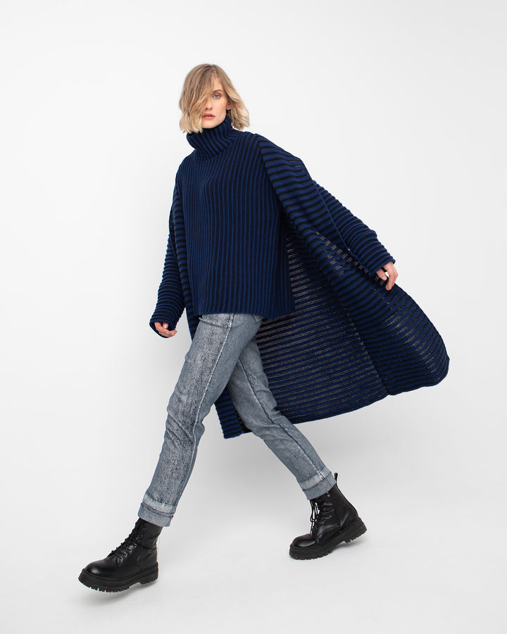 Ozai N Ku Fisherman Sweater, Blue