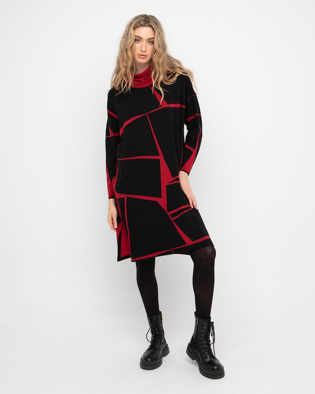 Ozai N Ku Reversible Sweater Dress, Red