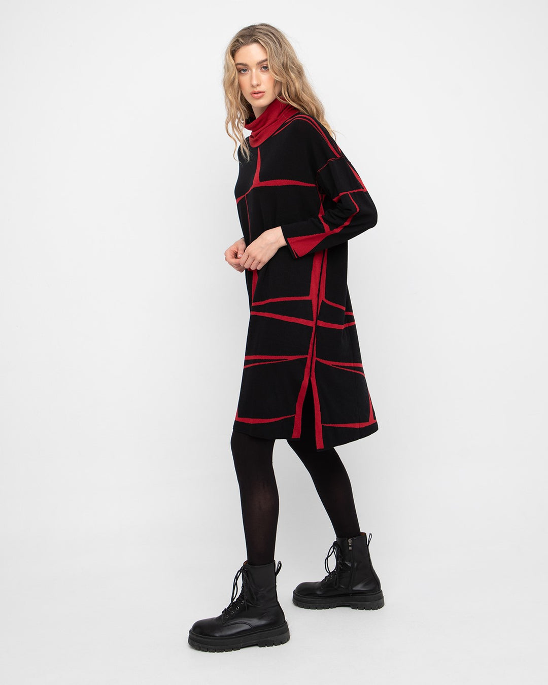 Ozai N Ku Reversible Sweater Dress, Red