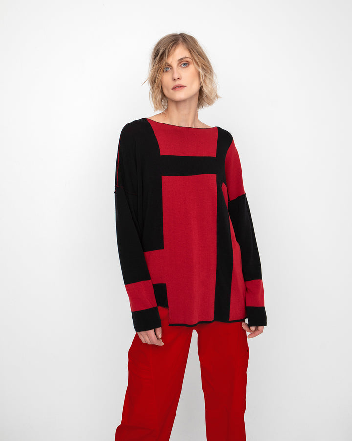 Ozai N Ku Velocity Sweater, Red