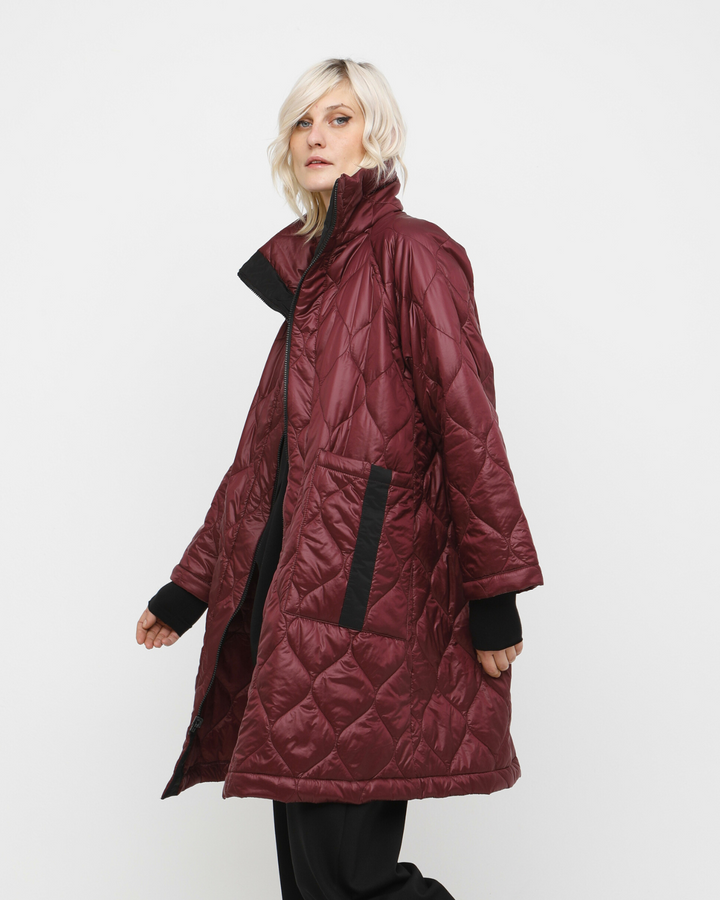 Ozai N Ku Stormborn Puff Coat, Burgundy