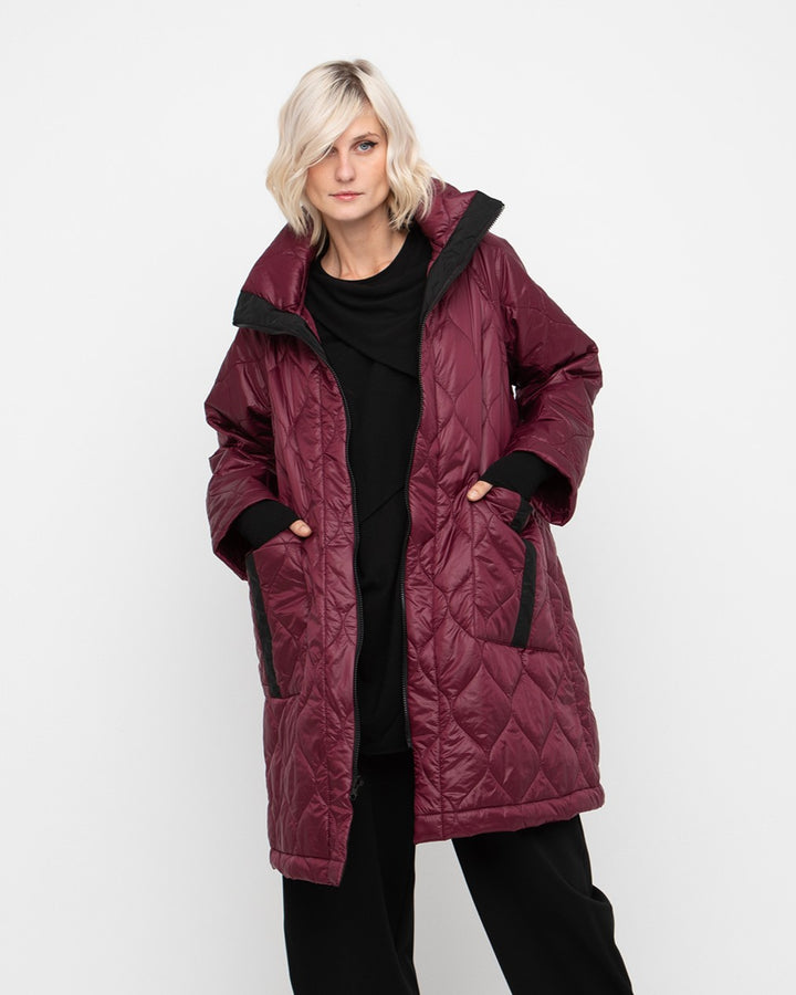 Ozai N Ku Stormborn Puff Coat, Burgundy