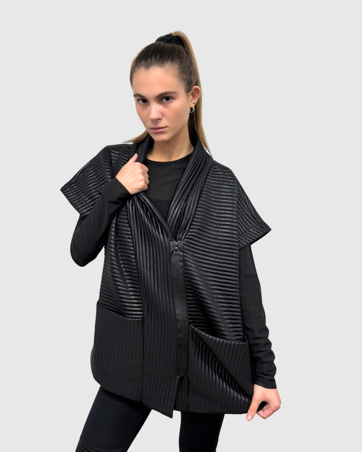 Ozai N Ku Lethe Ribbed Vest, Black