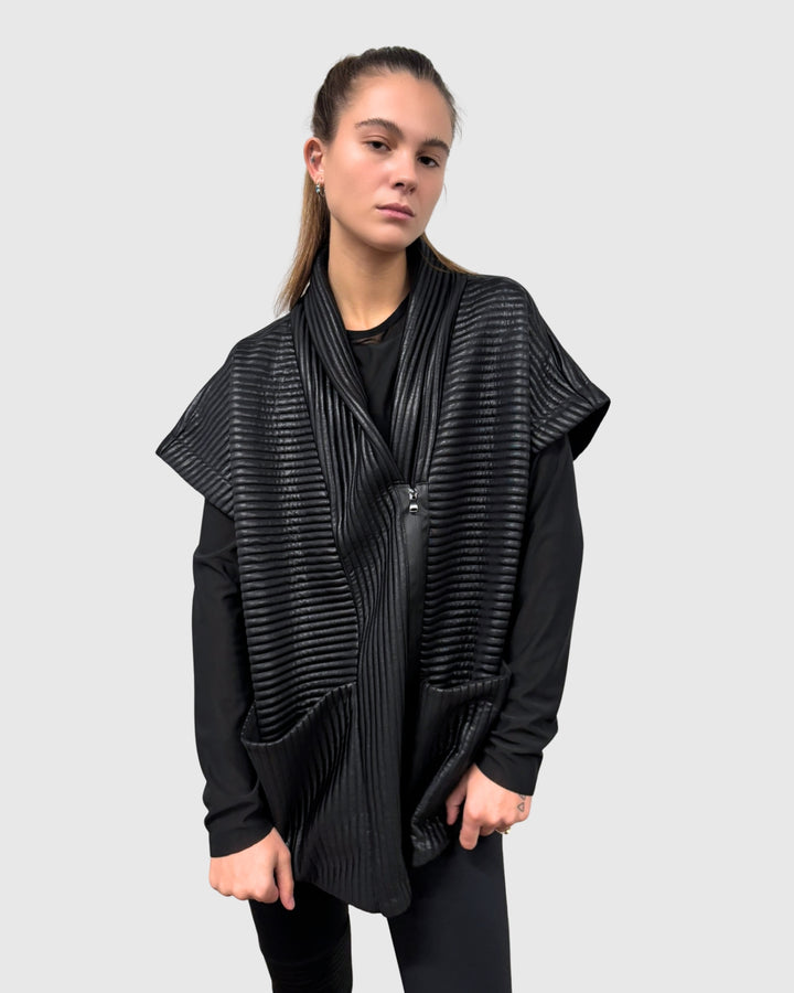 Ozai N Ku Lethe Ribbed Vest, Black