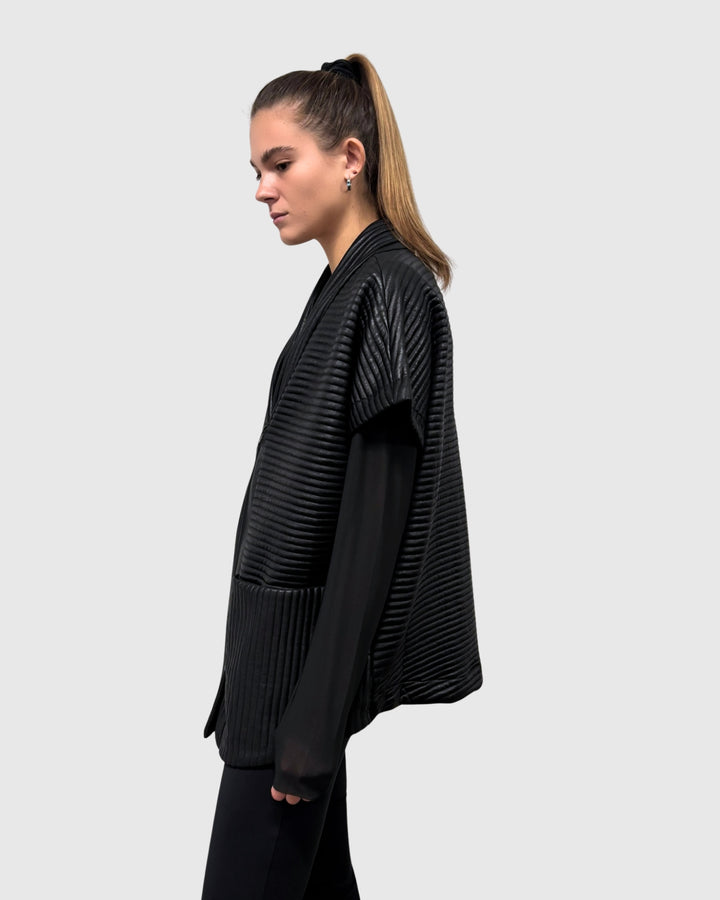 Ozai N Ku Lethe Ribbed Vest, Black