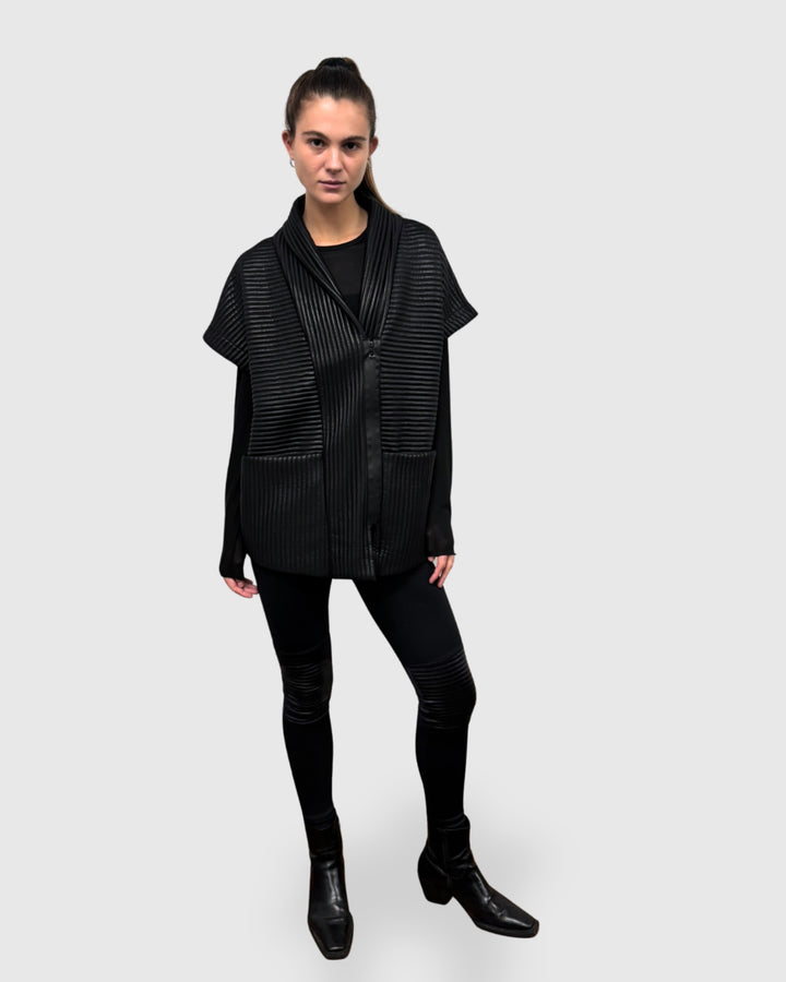 Ozai N Ku Lethe Ribbed Vest, Black