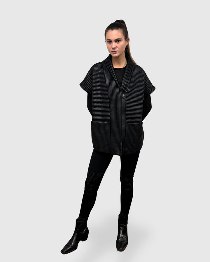 Ozai N Ku Lethe Ribbed Vest, Black