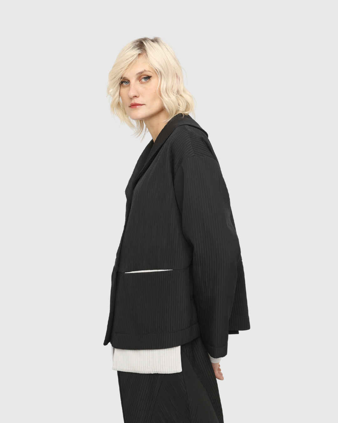 Ozai N Ku Notos Pleated Jacket, Block