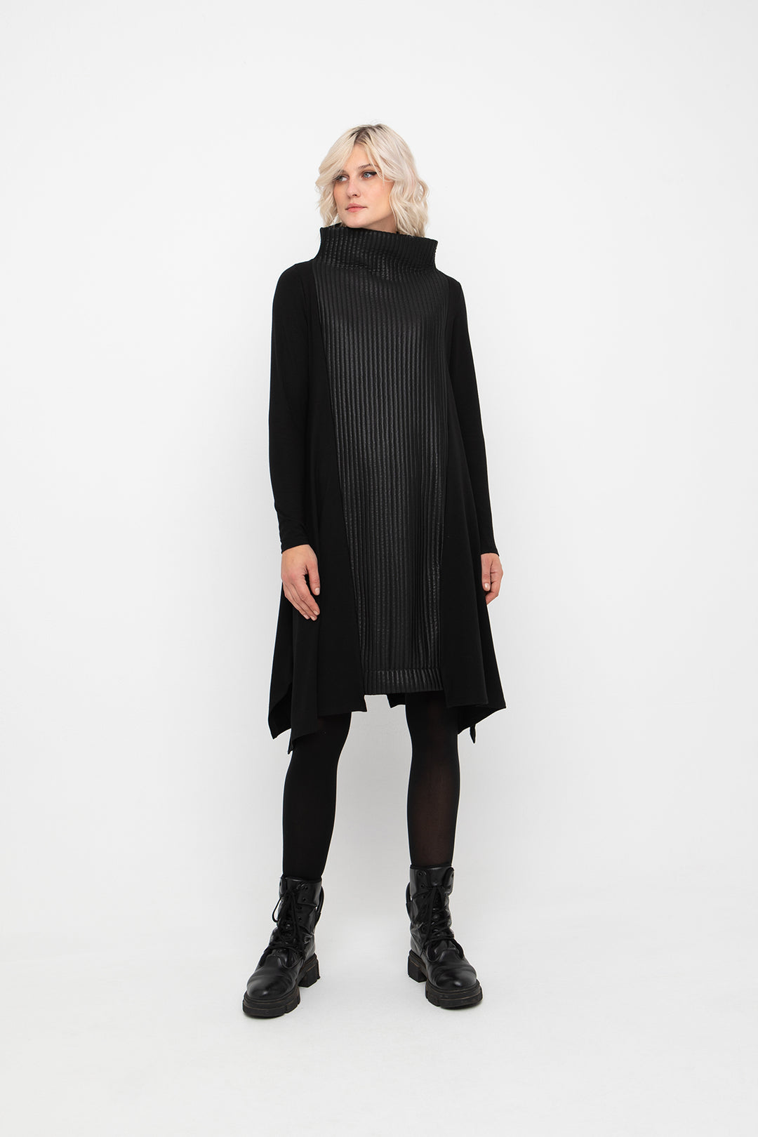 Ozai N Ku Styx Funnel Dress, Black