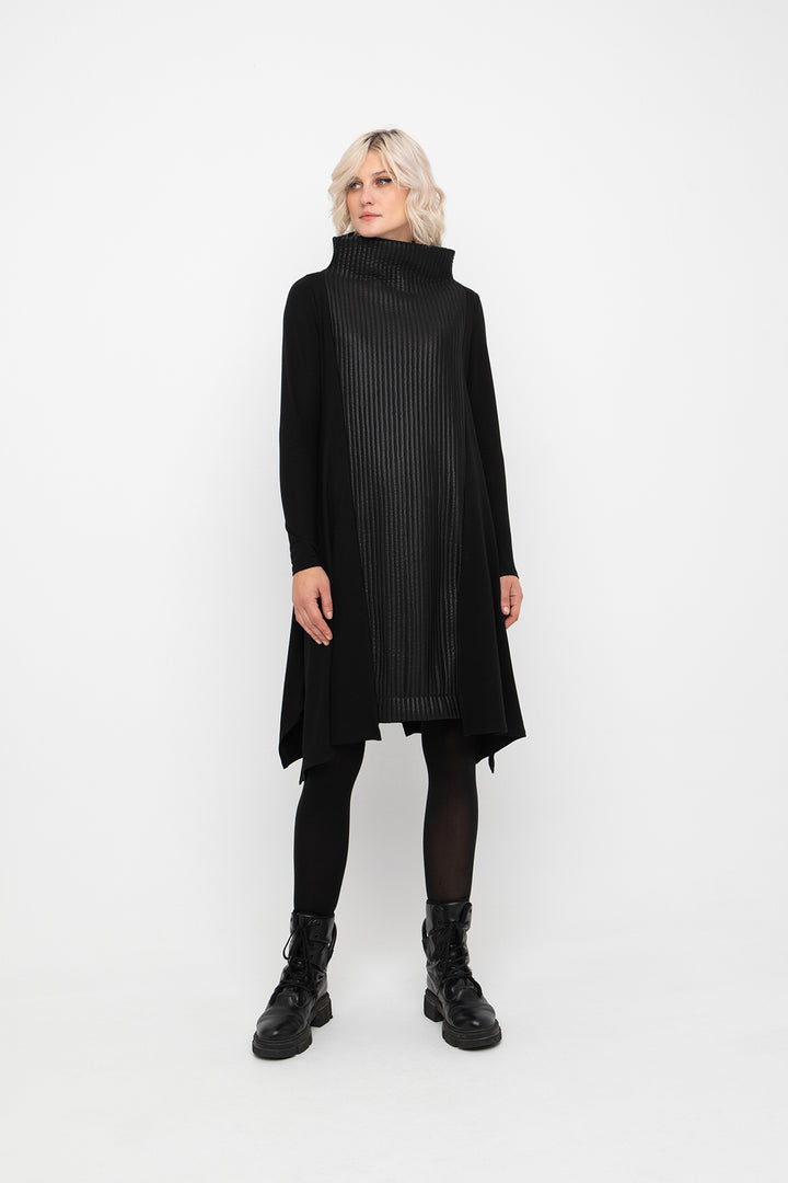 Ozai N Ku Styx Funnel Dress, Black